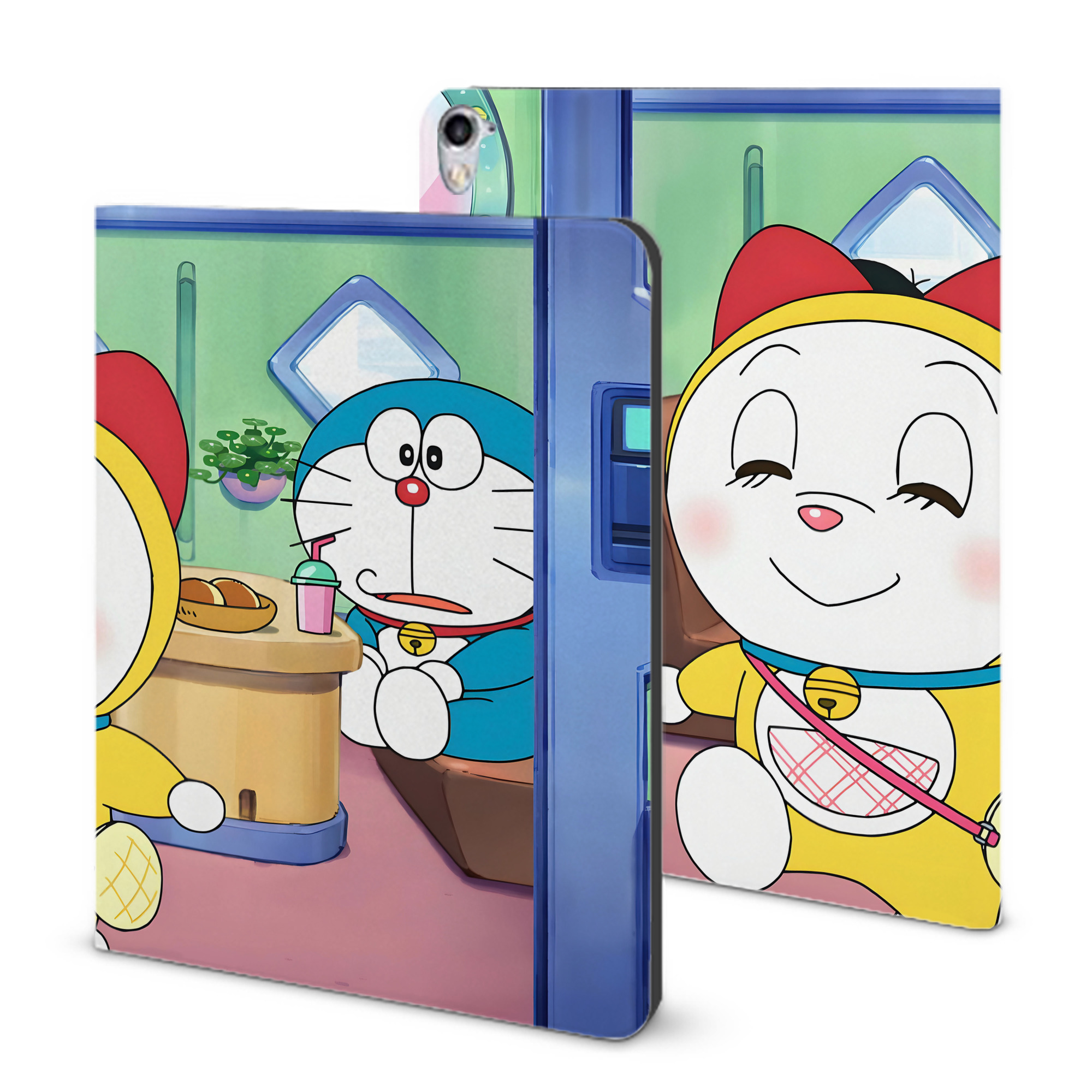 （画像用） ドラえもん Doraemon IPad ケース ブック型 PUレザー TPU 耐衝撃 軽量 薄型 ペン収納なし 全面保護 IPad 各モデル対応